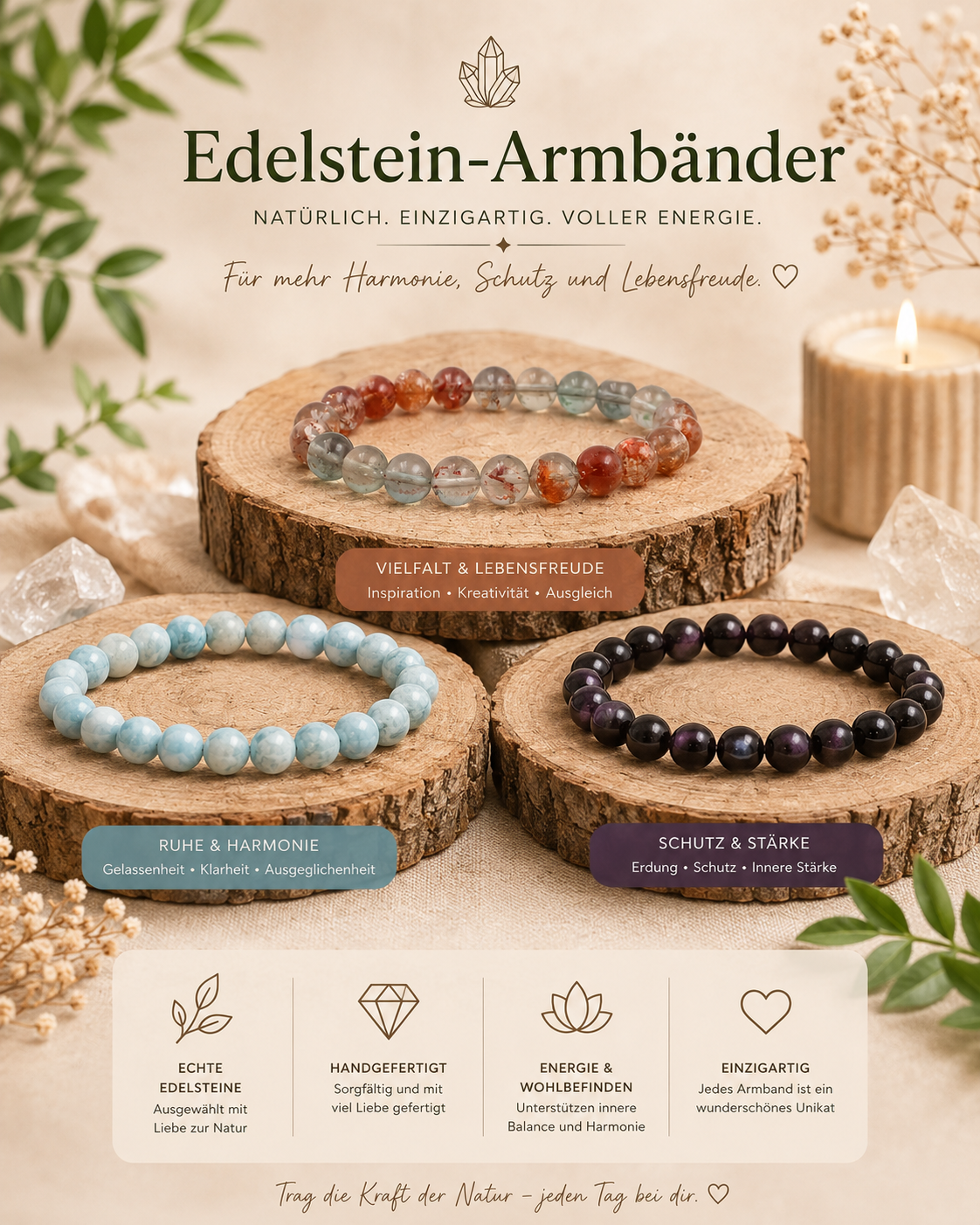 Edelstein - Armbänder