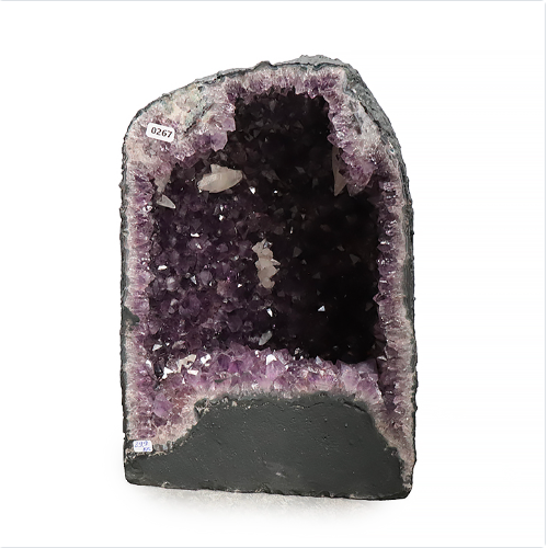 Amethyst-Kathedrale „Unikat Nr. 0267“ – Monumentaler Kristall-Dom mit seltenen Calcit-Spitzen (29,82 kg)
