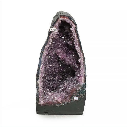 Amethyst-Kathedrale „Unikat Nr. 0268“ – Elegante Obelisk-Geode mit seltener Kristallwoge (24,64 kg)