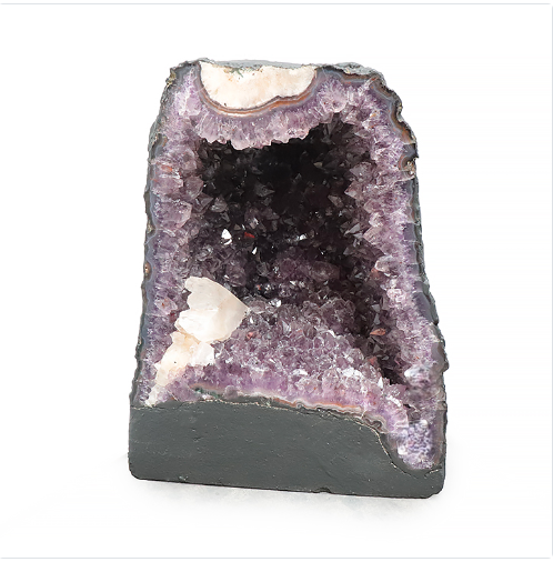 Amethyst-Kathedrale „Unikat Nr. 0198“ – Mit seltener Calcit-Blüte aus Brasilien (13,7 kg)