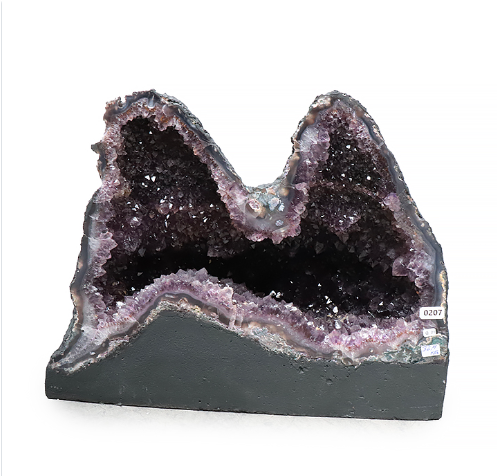 Amethyst-Zwillingskathedrale „Unikat Nr. 0207“ – Monumentaler Twin-Peak-Dom (32,4 kg) | AA+