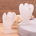 Bergkristall Schutzengel-Duo „Pure Light“ – Handgeschnitzte Edelstein-Figuren (50 mm)