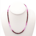 Birma & Kenia Rubin Facetten-Collier „Continental Rose“ – 102 Karat