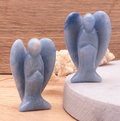 Blauer Aventurin Schutzengel-Duo „Heavenly Peace“ – Handgeschnitzte Edelstein-Figuren (50 mm)