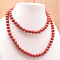 Brasilianischer Roter Jaspis Kugel-Halskette „Red Jasper Power“