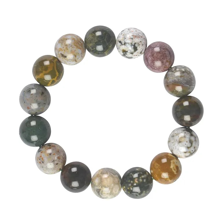 Bunter Ozeanjaspis Edelstein-Armband