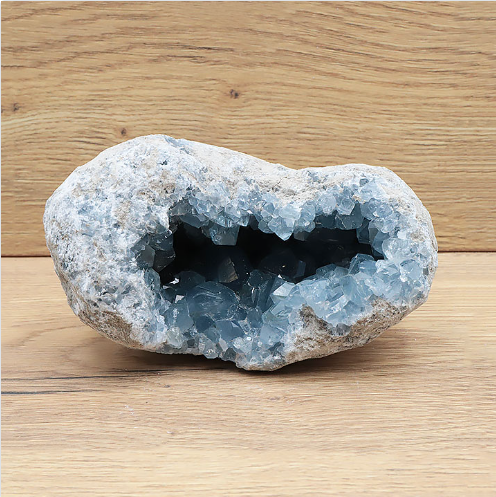 Celestin-Geode „Blue Canyon“ – Weit geöffnete Kristallgrotte in AA-Spitzenqualität (1,886 kg)