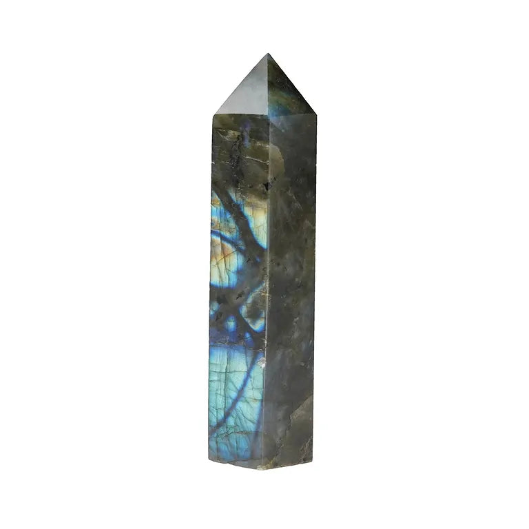 Exklusive Labradorit-Spitze – Hexagonaler Crystal Tower für Visionen & Intuitive Klarheit