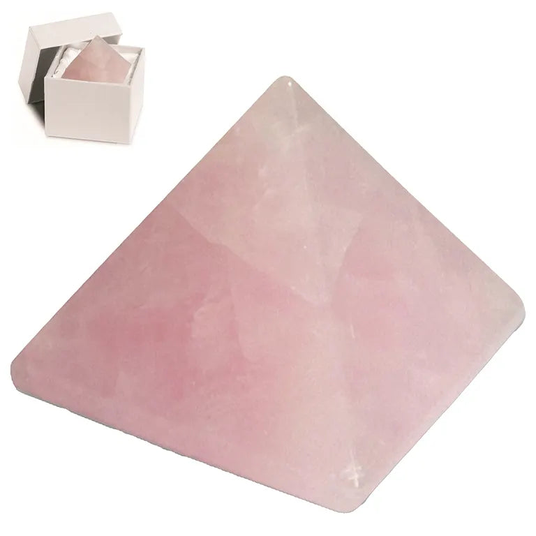 Exklusive Rosenquarz-Pyramide (8,5 cm) – Herzöffnung & Energetische Zentrierung