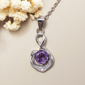 Geheimnisvolle Tiefe – Facettierter Amethyst-Anhänger in meisterhaft rhodiniertem 925er Sterlingsilber