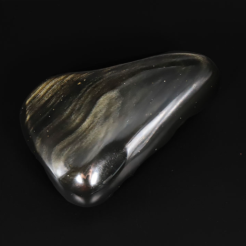 Goldener Obsidian Premium-Freiform „Golden Eclipse“ – Edler Solitär (552g)