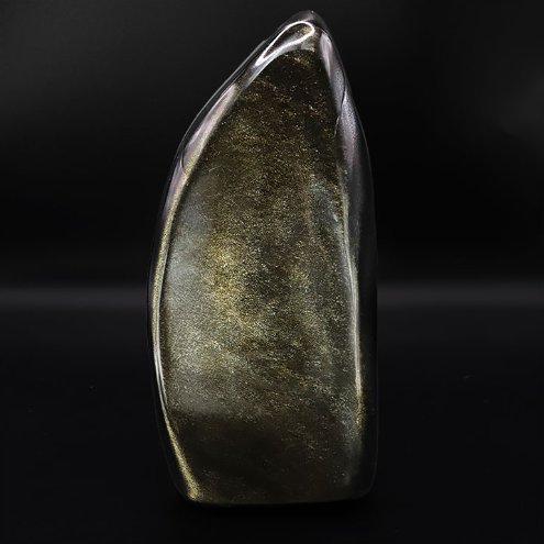 Goldener Obsidian Premium-Freiform „Golden Velvet“ – Edler Solitär (1135g)