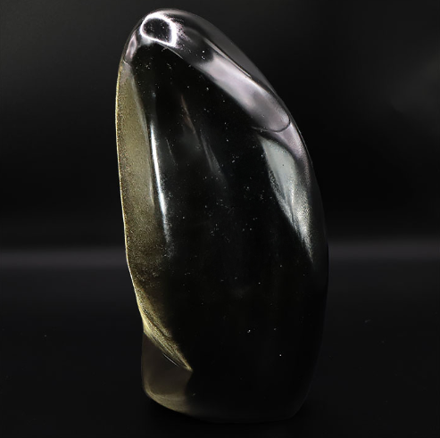 Goldener Obsidian Premium-Freiform „Golden Velvet“ – Edler Solitär (1135g)
