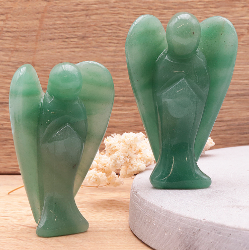 Grüner Aventurin Schutzengel „Nature’s Grace“ – Imposante Edelstein-Figur (75 mm)