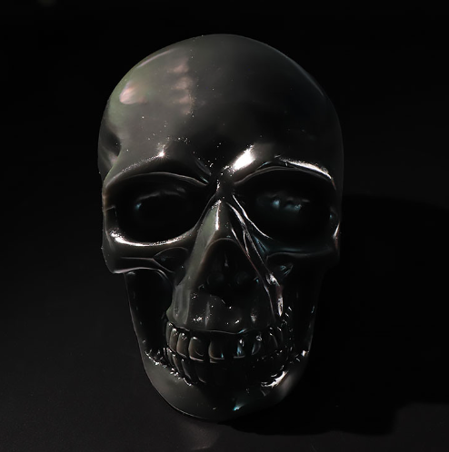 Himmelsauge-Obsidian Imperial-Skull „Aura Eye“ – XXL-Sammlerstück (800g / AA)