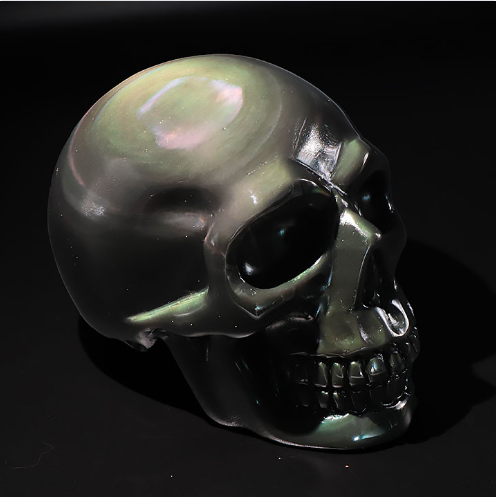Himmelsauge-Obsidian Imperial-Skull „Aura Eye“ – XXL-Sammlerstück (800g / AA)