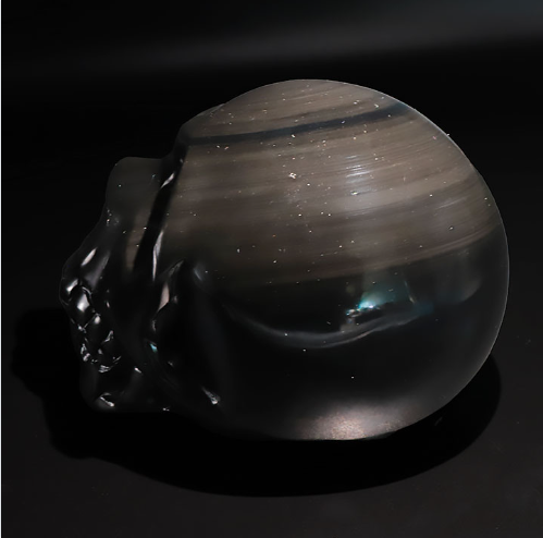 Himmelsauge-Obsidian Imperial-Skull „Celestial Zenith“ – Museales Sammlerstück (1178g / AA)