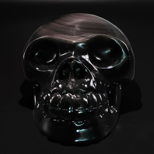 Himmelsauge-Obsidian Imperial-Skull „Cosmic Horizon“ – XXL-Sammlerstück (996g / AA)