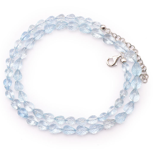 Hochexklusives Aquamarin Briolette-Collier „Ocean Tears“ – 100 Karat