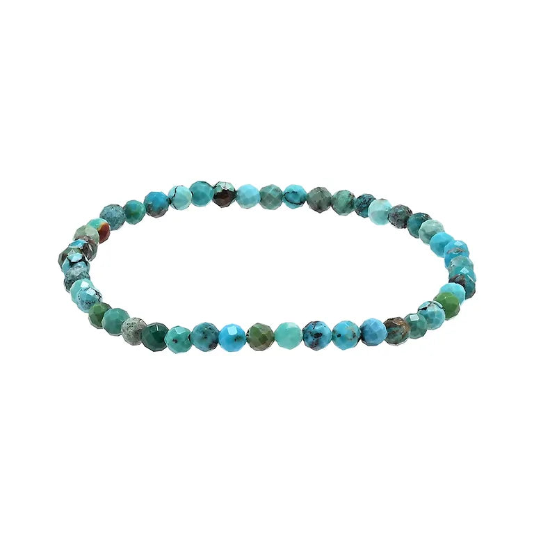 Natur-Türkis Edelstein-Armband – Facettiert