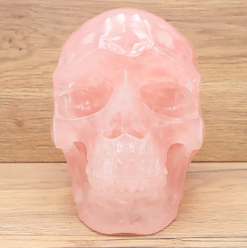 Rosenquarz Monumental-Skull „Infinite Love“ – Museales XXL-Solitär (4,66 kg)