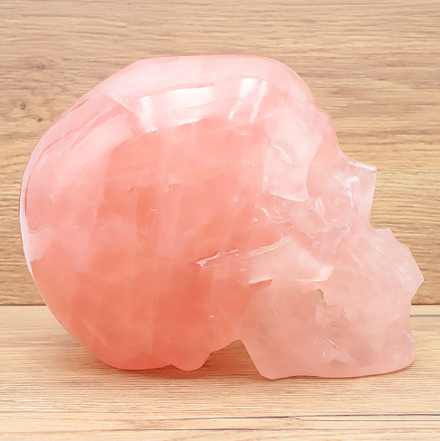 Rosenquarz Monumental-Skull „Infinite Love“ – Museales XXL-Solitär (4,66 kg)
