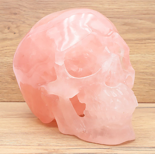 Rosenquarz Monumental-Skull „Infinite Love“ – Museales XXL-Solitär (4,66 kg)