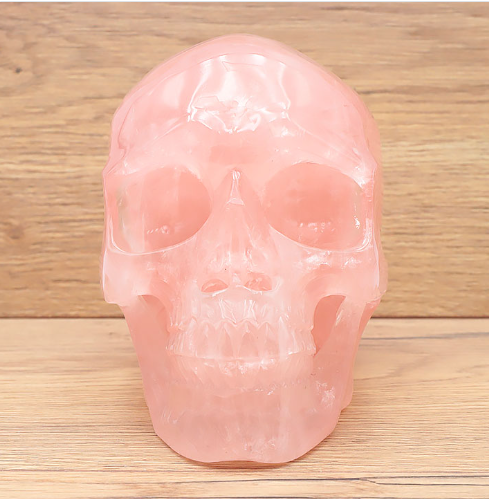 Rosenquarz XXL-Skull „Pure Heart“ – Luxus-Solitär aus Südafrika (2,75 kg)