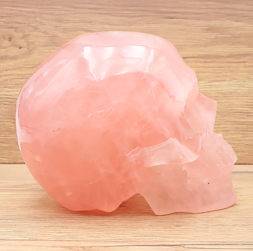 Rosenquarz XXL-Skull „Pure Heart“ – Luxus-Solitär aus Südafrika (2,75 kg)