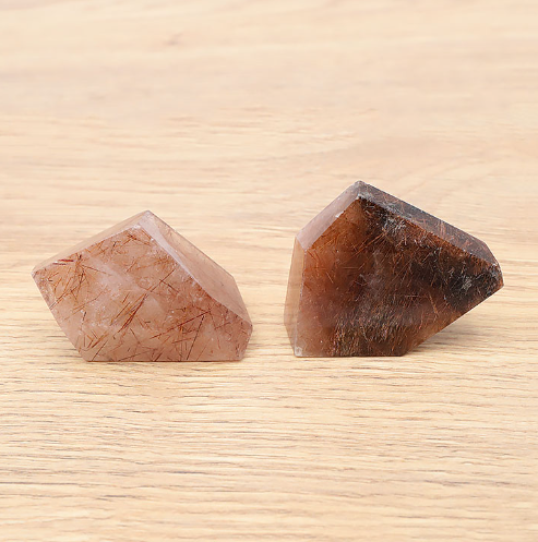 Rutil-Quarz Design-Duo „Crimson Contrast“ – in AA-Spitzenqualität (80 g)
