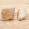 Rutil-Quarz Design-Duo „Golden Matrix“ – Handpolierte Kristall-Solitäre in AA-Spitzenqualität (146 g)