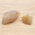 Rutil-Quarz Design-Duo „Golden Ray“ – im 2er-Set (146 g)