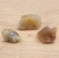 Rutil-Quarz Design-Trio „Golden Crown“ –  im 3er-Set (176 g)