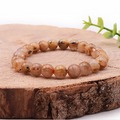 Rutilquarz-Hämatit Kugelarmband „Golden Autumn“ – AA-Spitzenqualität (8mm)