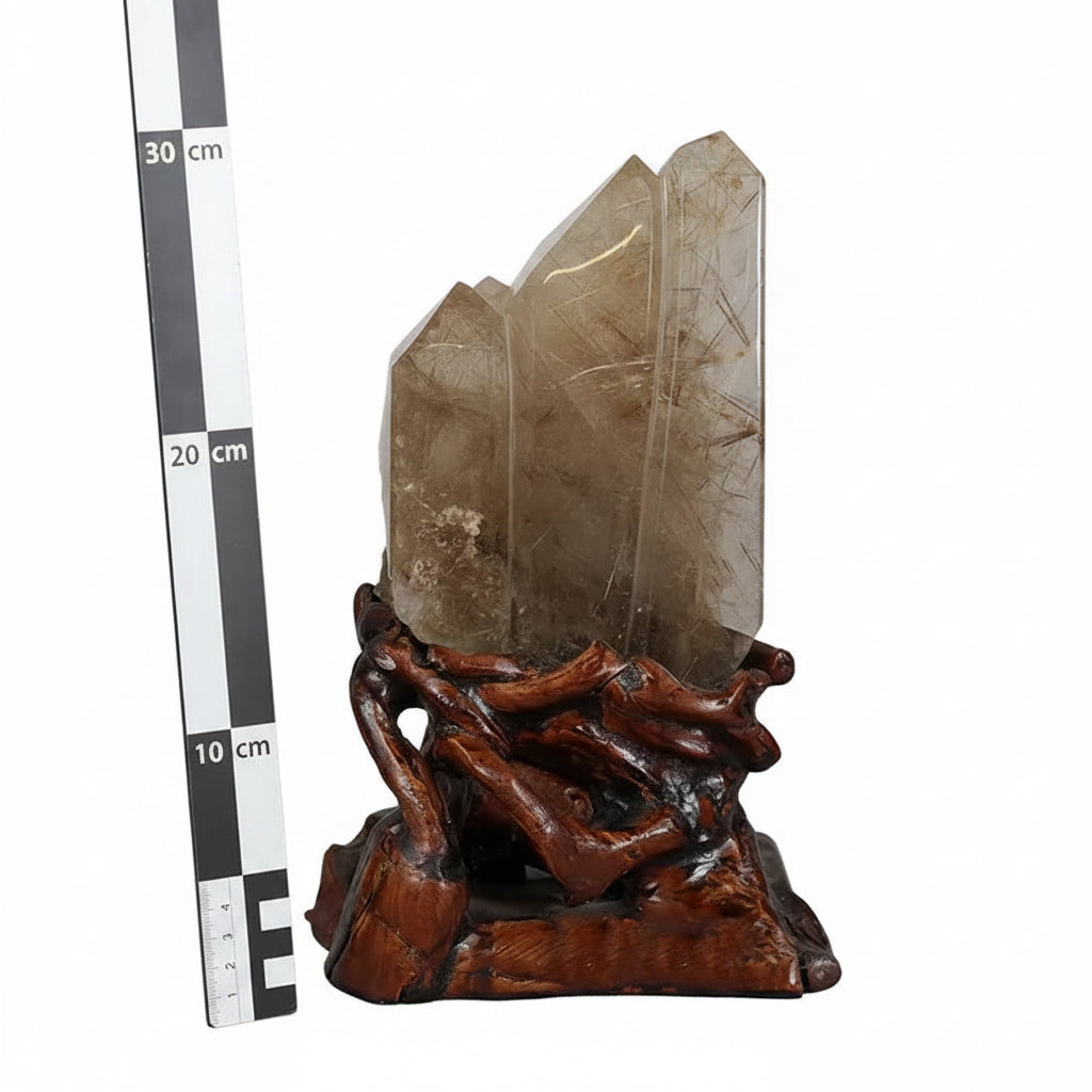 Rutilquarz-Kathedrale „Helios“ – Monumentaler Kristall-Solitär auf Edelsockel