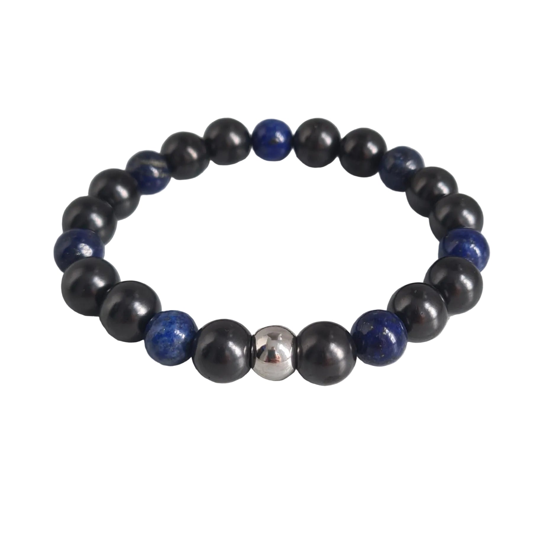 Schungit & Lapislazuli Royal-Symbiose – Tiefenblaues Mysterium