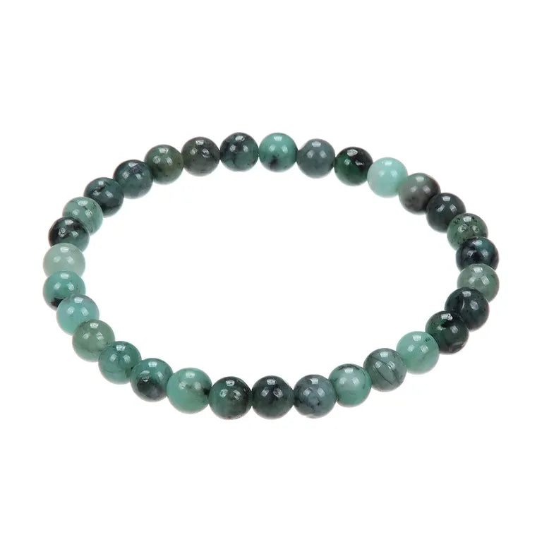 Smaragd in Matrix Edelstein-Armband