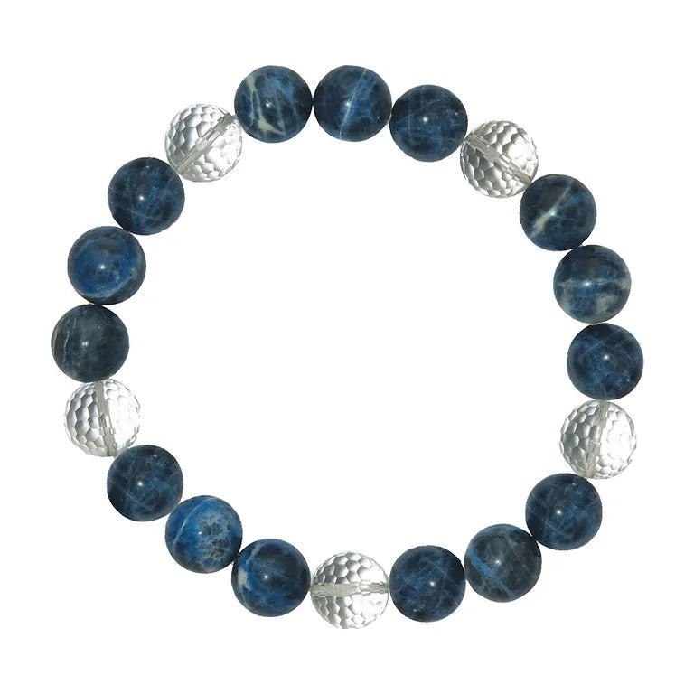 Sodalith & Bergkristall Edelstein-Armband