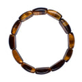 Tigerauge (Gold) Plattenarmband – Gewölbte Elemente