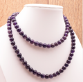 Uruguay-Amethyst Kugel-Halskette „Deep Velvet“ – 45cm Edel-Perlen