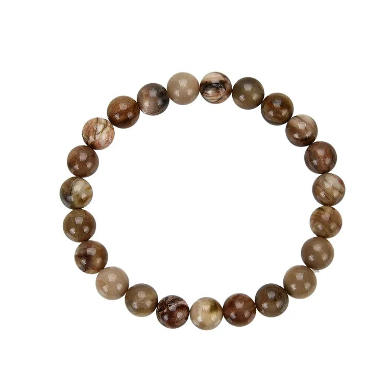Versteinertes Holz Edelstein-Armband – Baumquarz