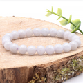 Violettes Burma-Jadeit Kugelarmband „Lavender Peace“ – Seltene Pastell-Jade (8mm)