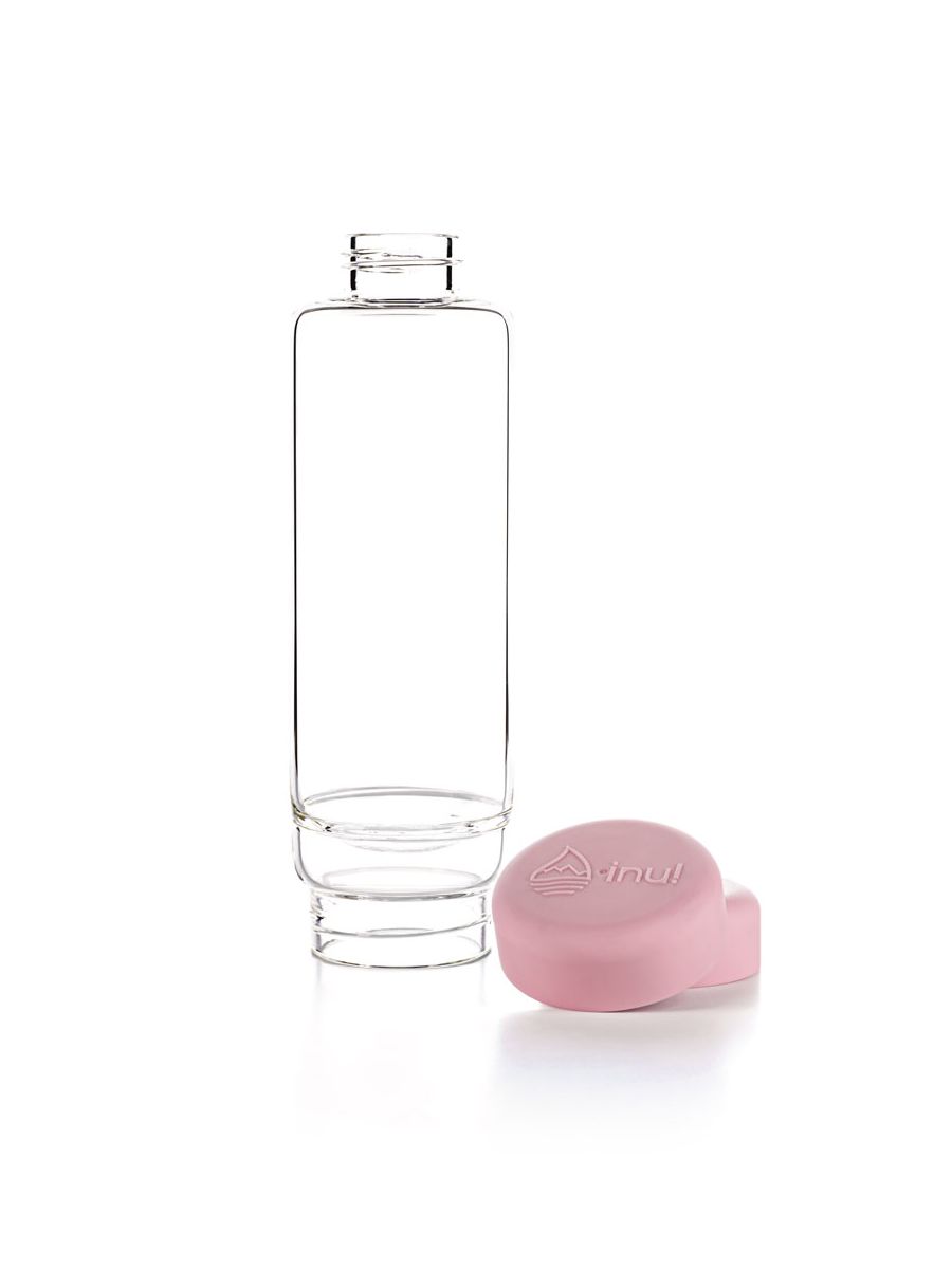 Edelstein-Trinkflasche inu! „Blossom Rose“ – Bergkristall & DIY-Freiheit