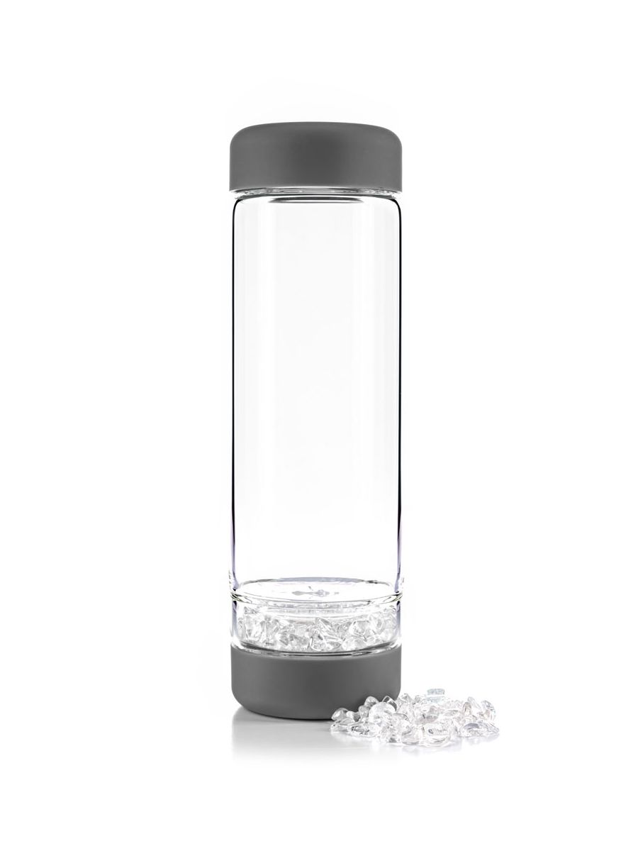 Edelstein-Trinkflasche inu! „Lava Grey“ – Zeitlose Eleganz & DIY-Klarheit