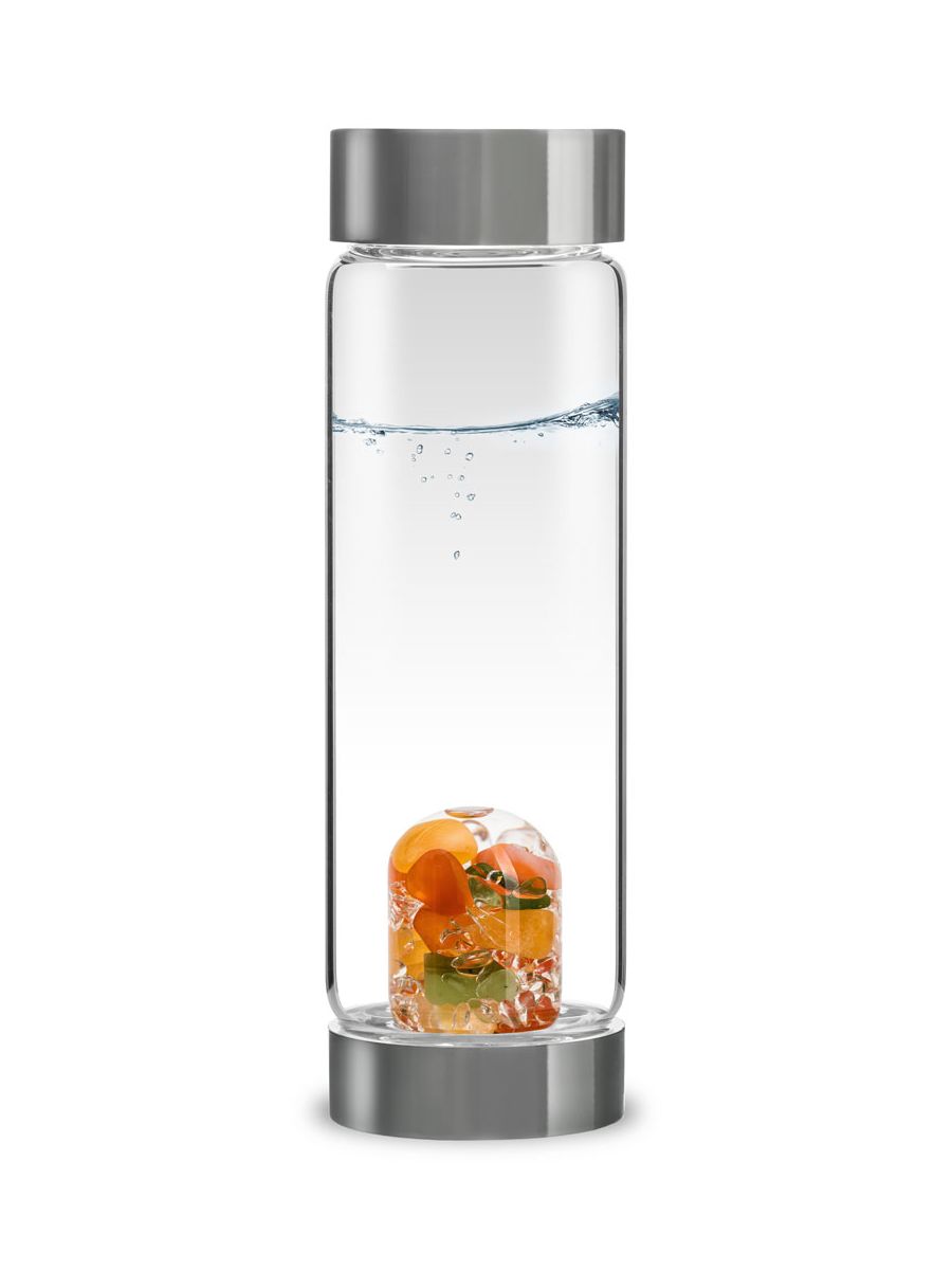 Edelstein-Trinkflasche ViA „HAPPINESS“ – Lebensfreude & Positive Energie