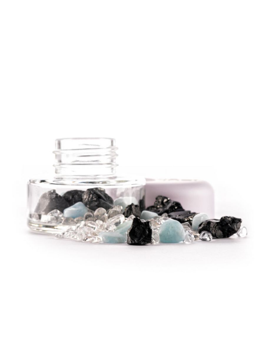 inu! Crystal Jar „VISION“ – Schungit & Aquamarin für Weitblick & Schutz